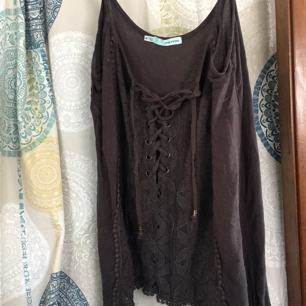 ***SOLD***Lace up front Maurice’s tank